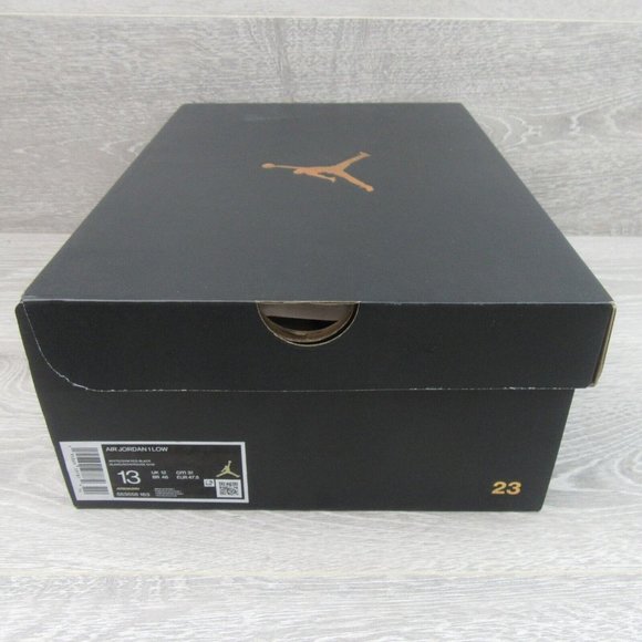 Air Jordan 1 Low Bulls Black Gym Red Shoes Mens Size 13 NEW - Picture 12 of 14